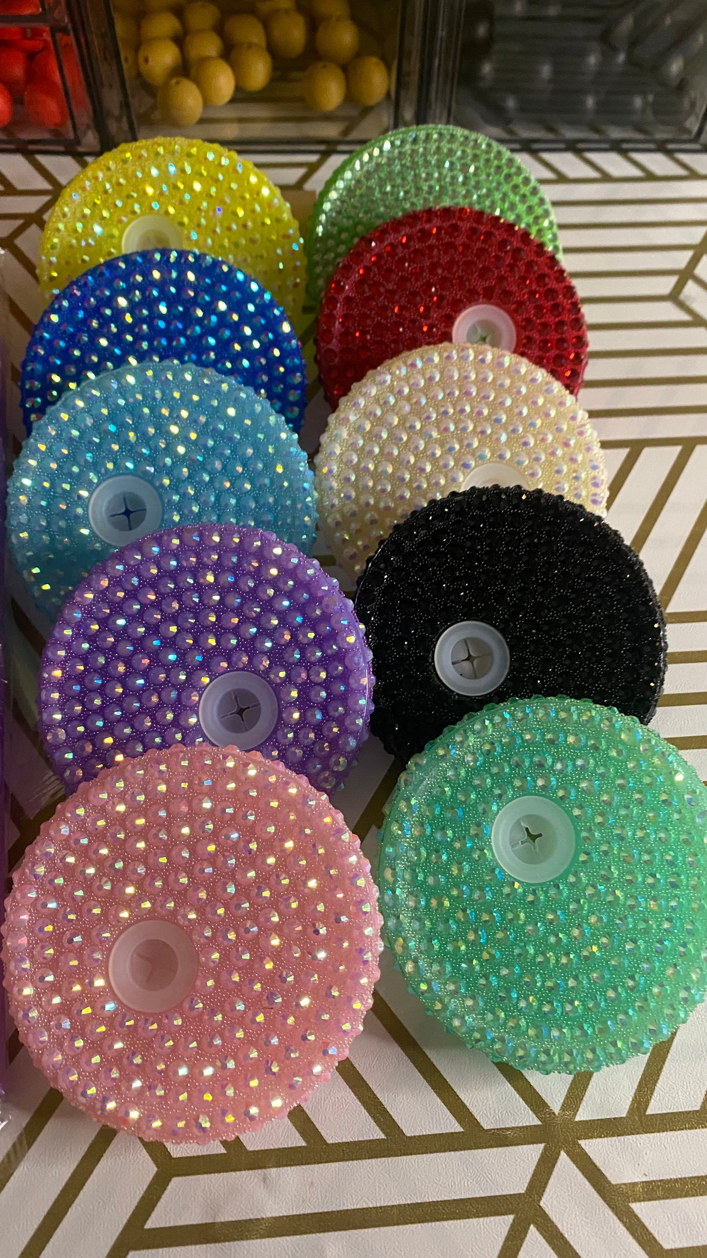 Rhinestone Lids