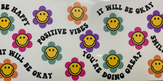 FLORAL POSITIVE (1) UV DTF Transfer