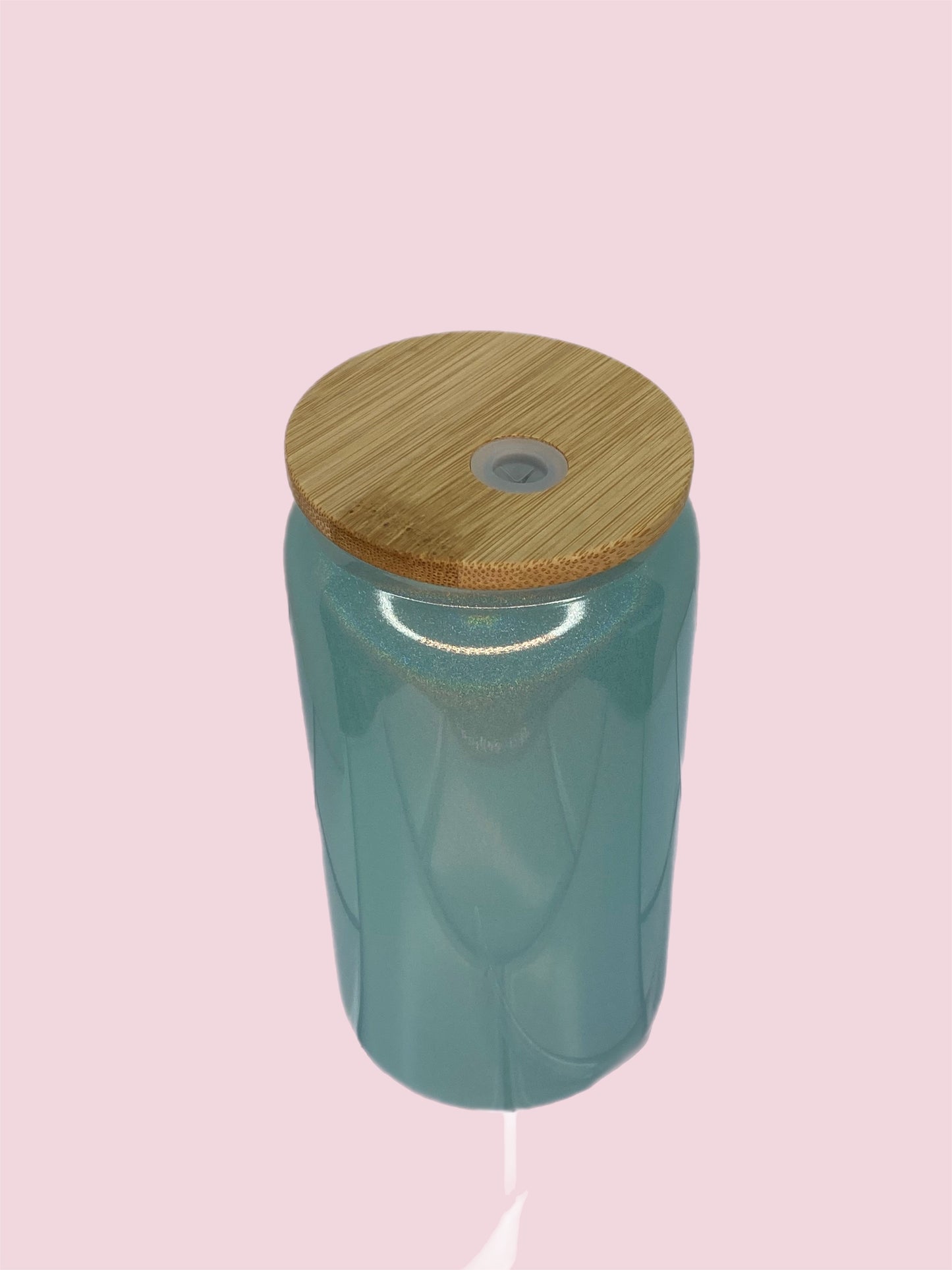 16oz Tiffany blue shimmer can glass: Wholesale 25